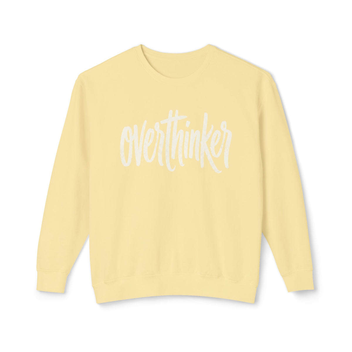 Overthinker Crewneck Sweatshirt — Lightweight Peach Pullover for Thoughtful Minds