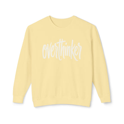Overthinker Crewneck Sweatshirt — Lightweight Peach Pullover for Thoughtful Minds