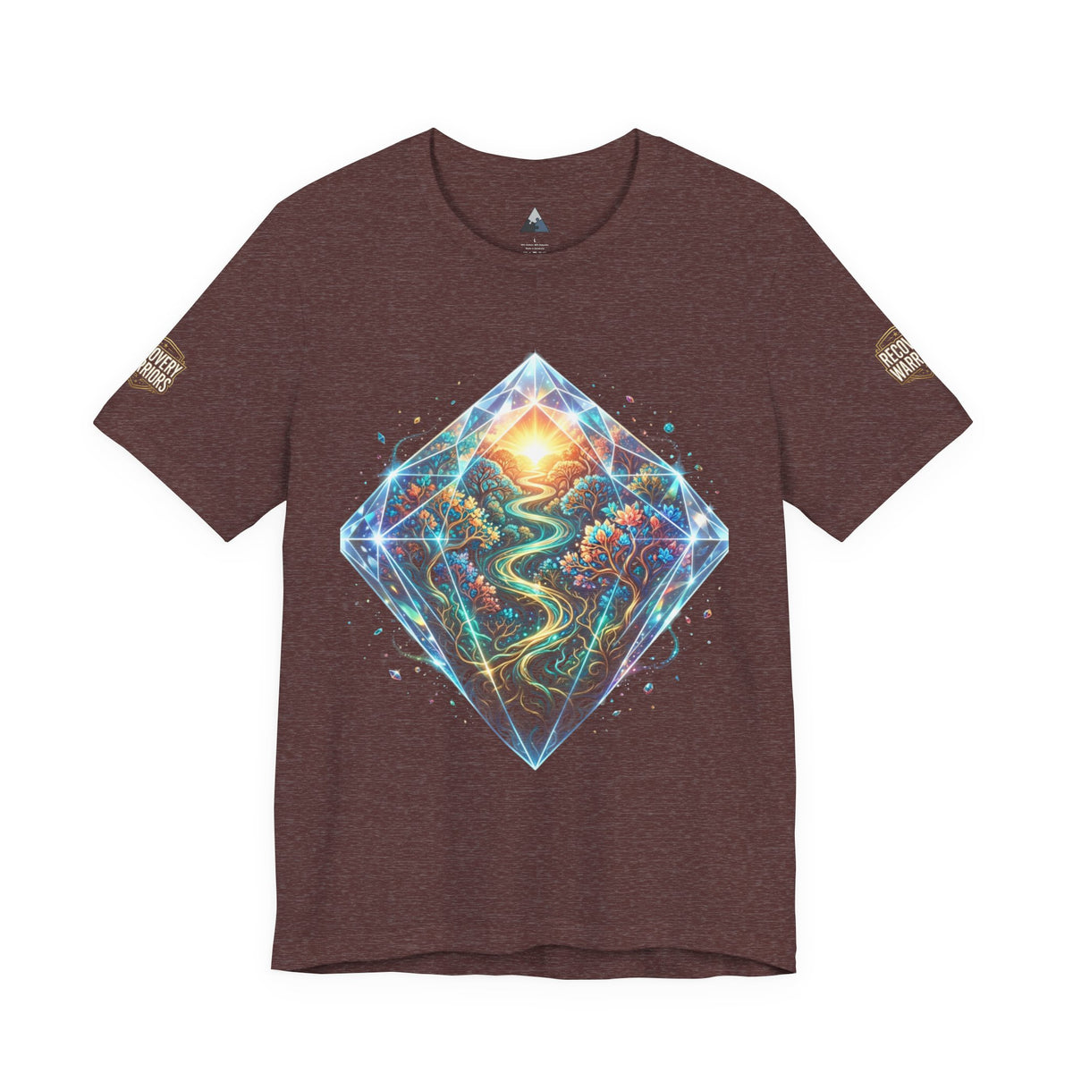 Mystic Path Diamond T-Shirt – Psychedelic Sunrise Recovery Graphic Tee