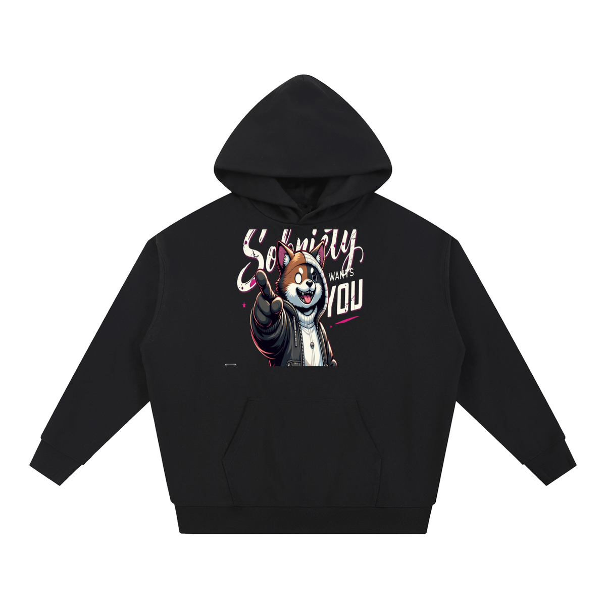 Sobriety Wants You Dog Heavyweight Hoodie – Recovery Gift
