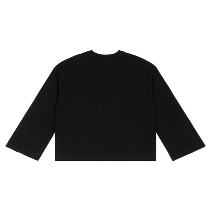 Hyper-Vigilant Script Unisex Waffle-Knit Raw-Edge Long-Sleeve T-Shirt