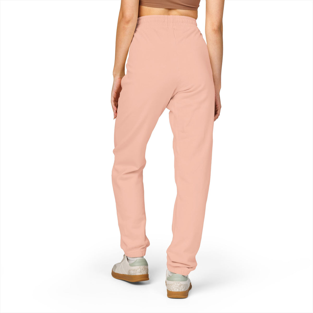 Garment-Dyed Fleece Sweatpants — Fractured Script Cozy Joggers