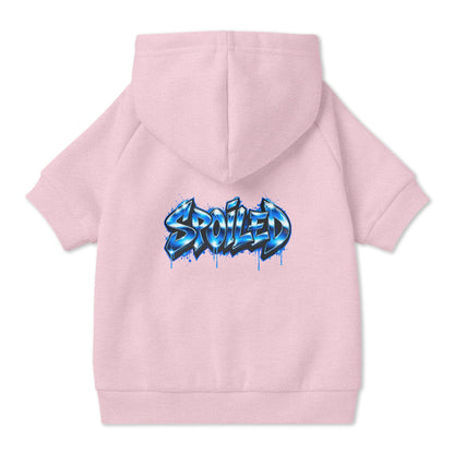 Spoiled Blue Graffiti Pet Hoodie