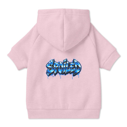 Spoiled Blue Graffiti Pet Hoodie