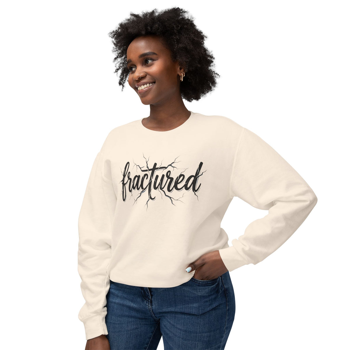 Fractured Script Crewneck Sweatshirt