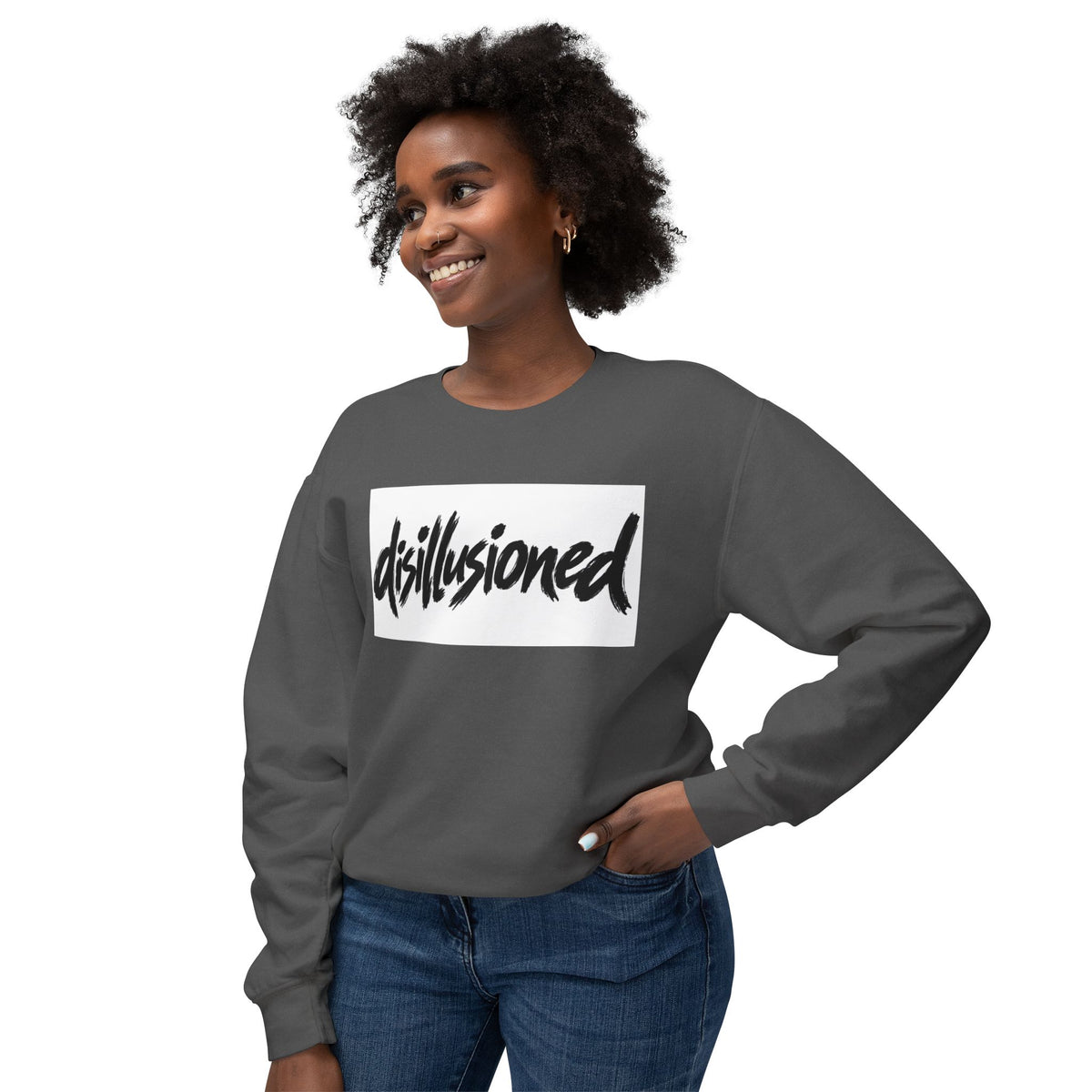 Disillusioned Crewneck Sweatshirt — Casual Graphic Pullover