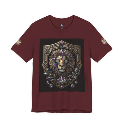 Courage & Integrity T-Shirt – Lion Crest Recovery Graphic Tee