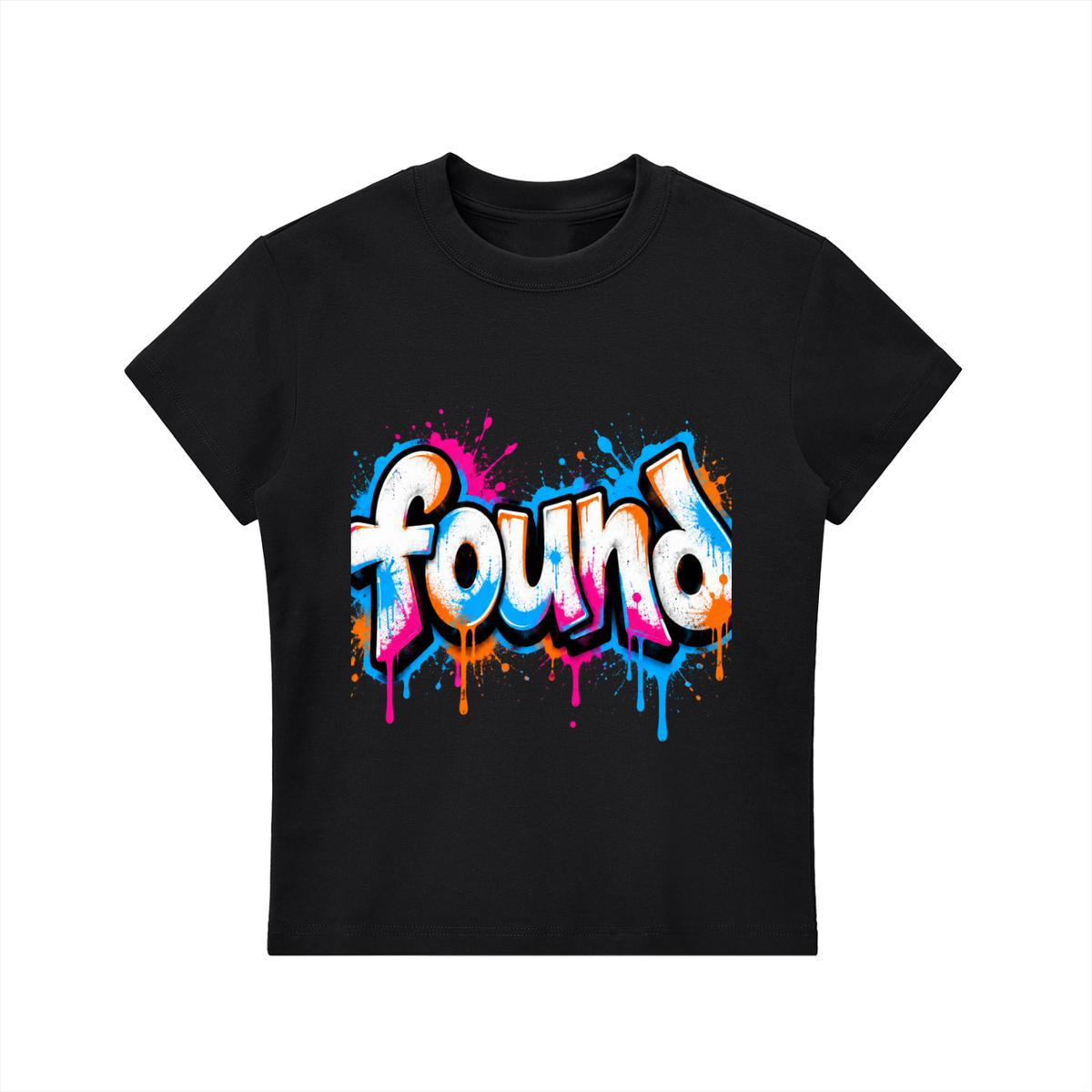 Found Colorful Graffiti Bodycon Baby T-Shirt