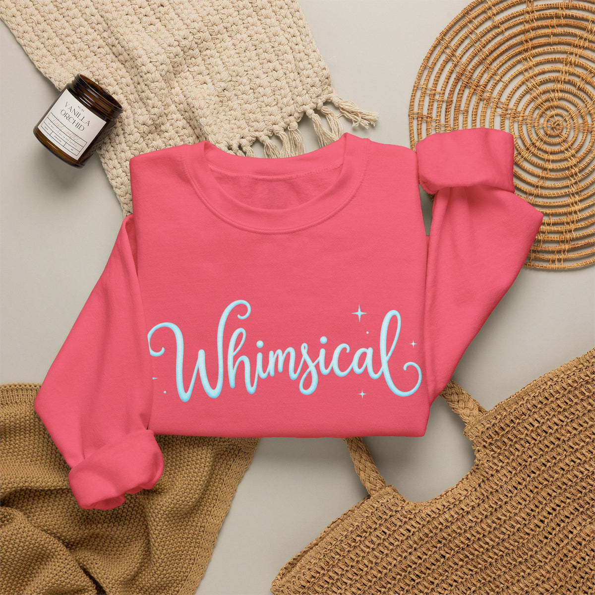 Whimsical Script Crewneck Sweatshirt