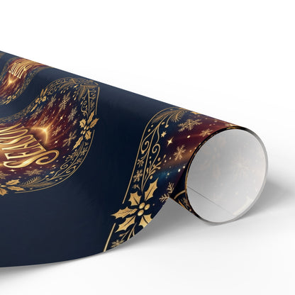 Navy Gold Holiday Wrapping Paper Roll – Recovery Warriors