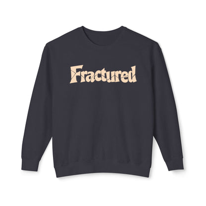 Fractured Graphic Sweatshirt — Pastel Peach Lightweight Crewneck