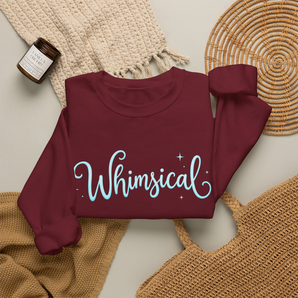Whimsical Script Crewneck Sweatshirt