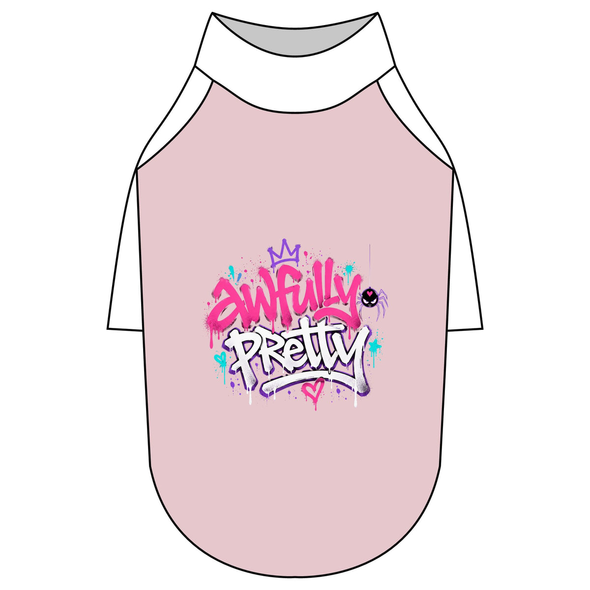 Awfully Pretty Graffiti Pet Raglan T-Shirt