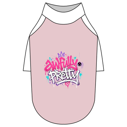 Awfully Pretty Graffiti Pet Raglan T-Shirt