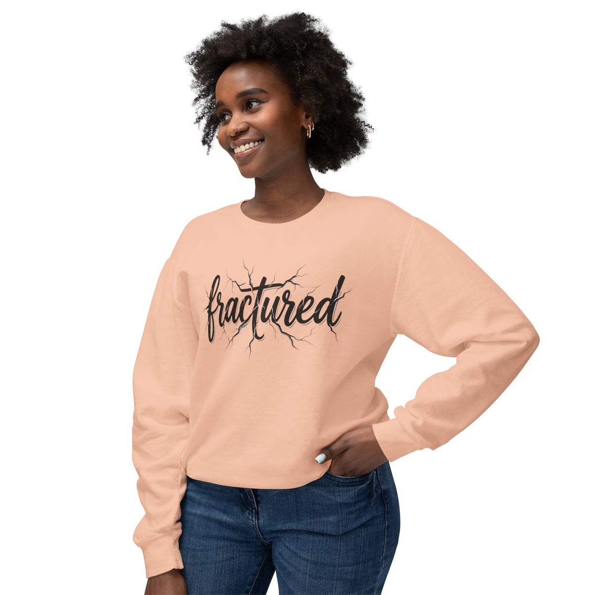 Fractured Script Crewneck Sweatshirt