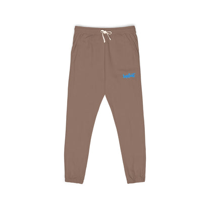 Resilient Script Wave Sweatpants — Garment-Dyed Fleece Joggers