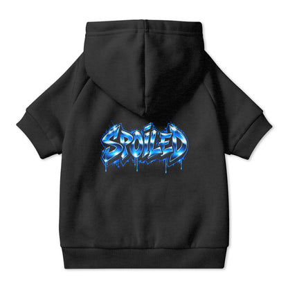 Spoiled Blue Graffiti Pet Hoodie