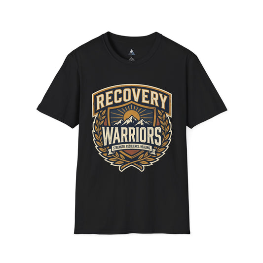 Recovery Warriors T-Shirt – Vintage Crest Addiction Recovery Tee