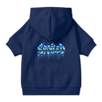 Spoiled Blue Graffiti Pet Hoodie