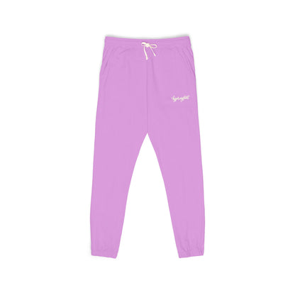 Garment-Dyed Fleece Sweatpants — Relaxed Joggers with 'hyper-vigilant' Script