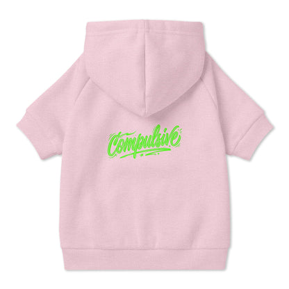 Compulsive Green Graffiti Pet Hoodie