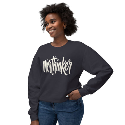 Overthinker Crewneck Sweatshirt — Lightweight Peach Pullover for Thoughtful Minds