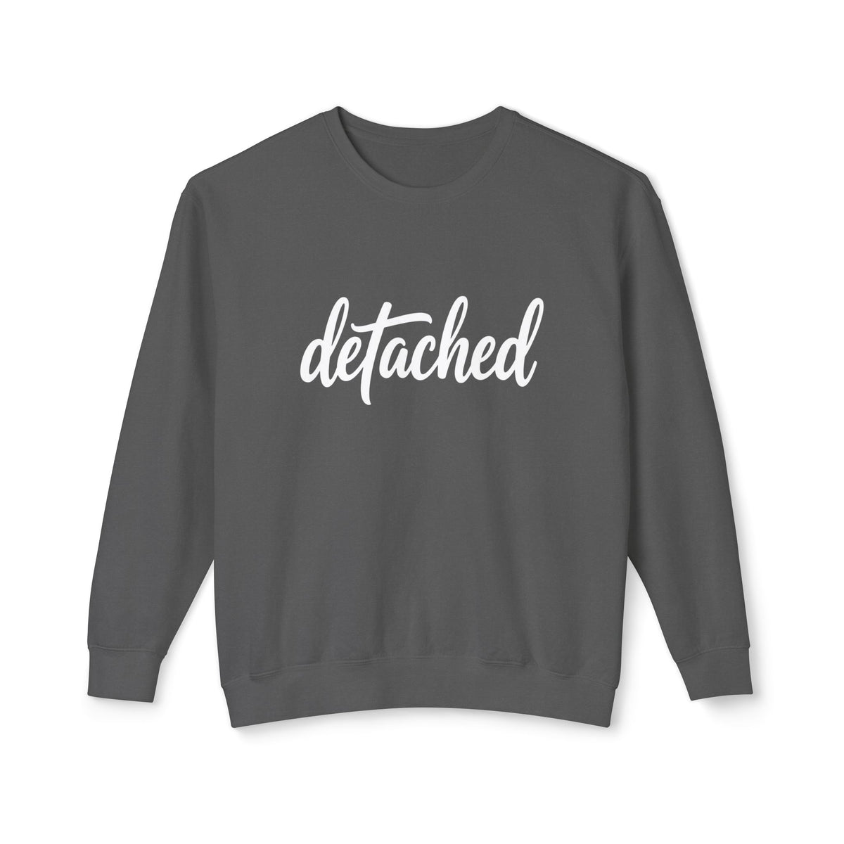 Detached Crewneck Sweatshirt — Minimal Script Pullover