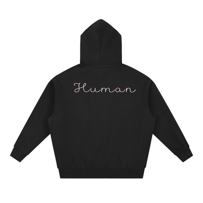 Hello My Name Is Human Oversized Fleece Hoodie