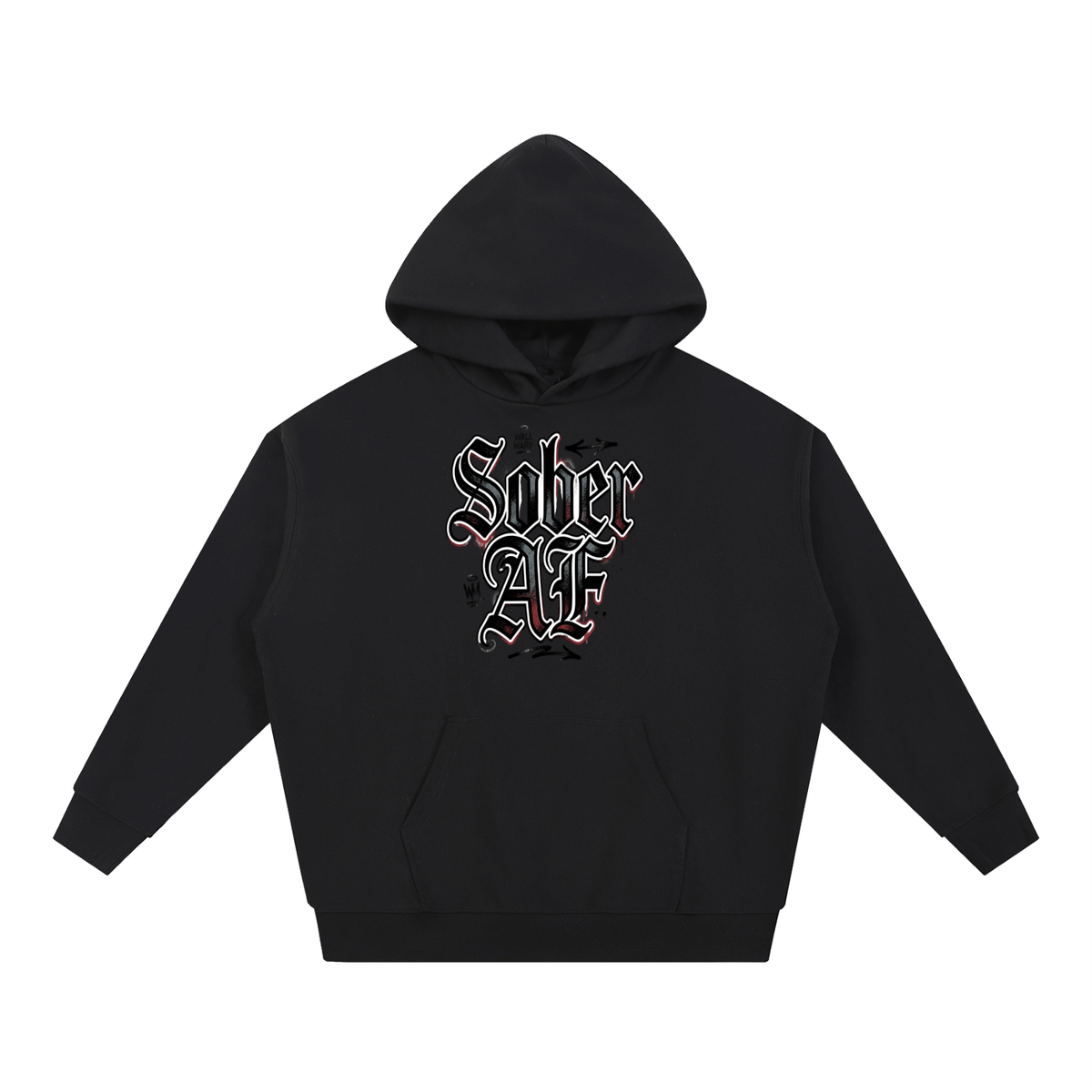 Sober AF Gothic Heavyweight Hoodie – Sobriety Gift