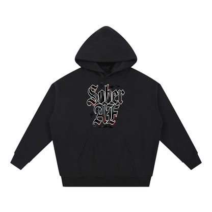 Sober AF Gothic Heavyweight Hoodie – Sobriety Gift