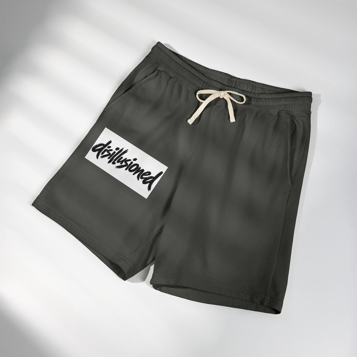 'disillusioned' Fleece Sweat Shorts — Garment-Dyed Lightweight Lounge Shorts