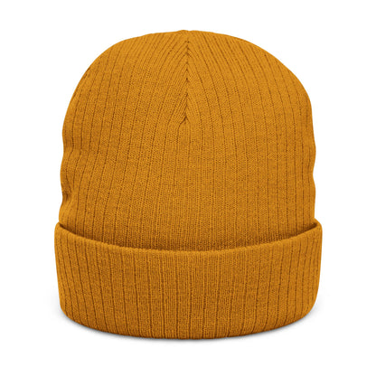 Ribbed Knit Beanie with “Awfully Pretty” Embroidery