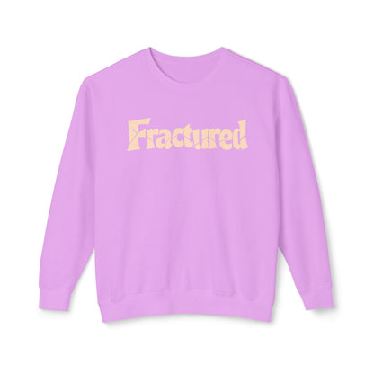 Fractured Graphic Sweatshirt — Pastel Peach Lightweight Crewneck