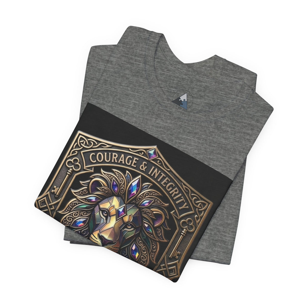 Courage & Integrity T-Shirt – Lion Crest Recovery Graphic Tee