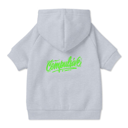 Compulsive Green Graffiti Pet Hoodie