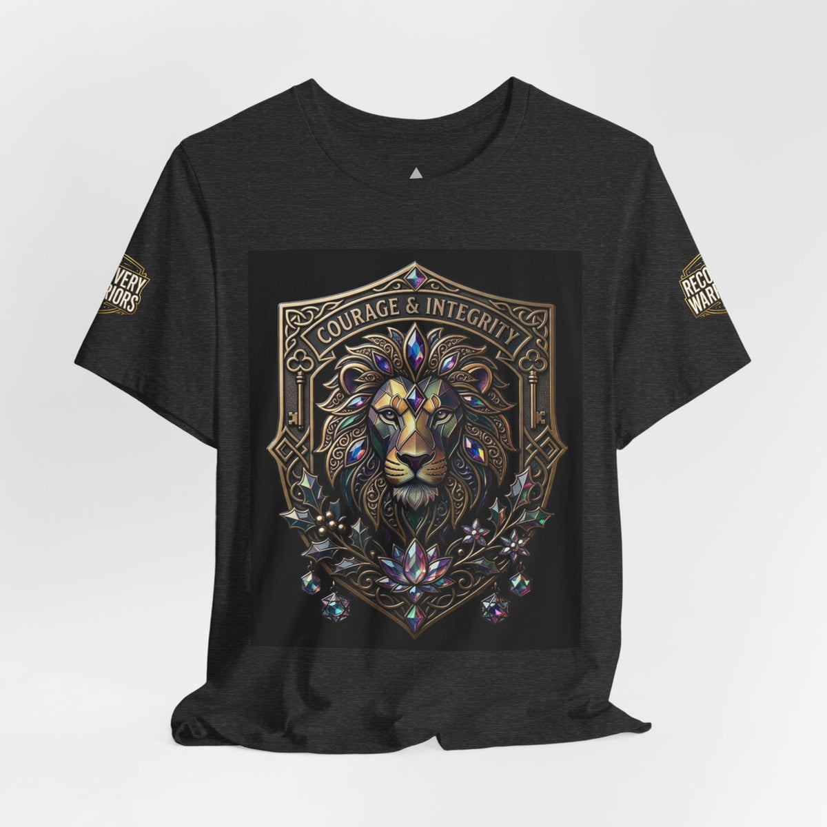 Courage & Integrity T-Shirt – Lion Crest Recovery Graphic Tee