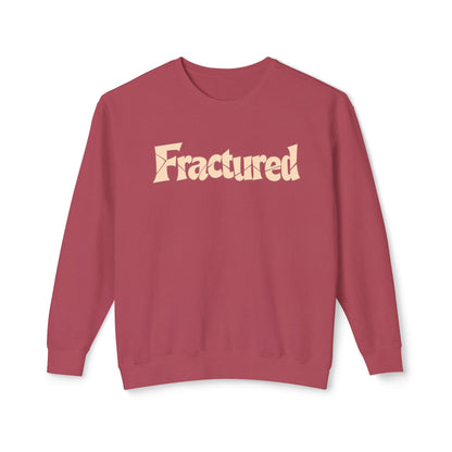 Fractured Graphic Sweatshirt — Pastel Peach Lightweight Crewneck