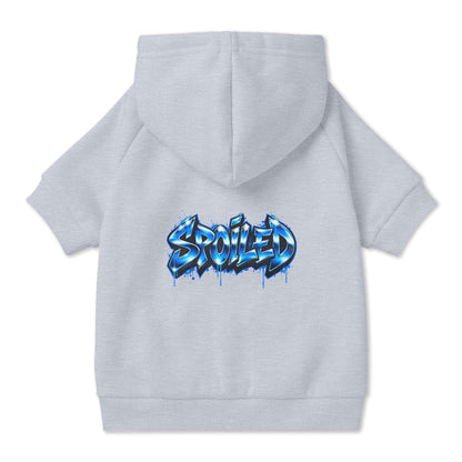 Spoiled Blue Graffiti Pet Hoodie