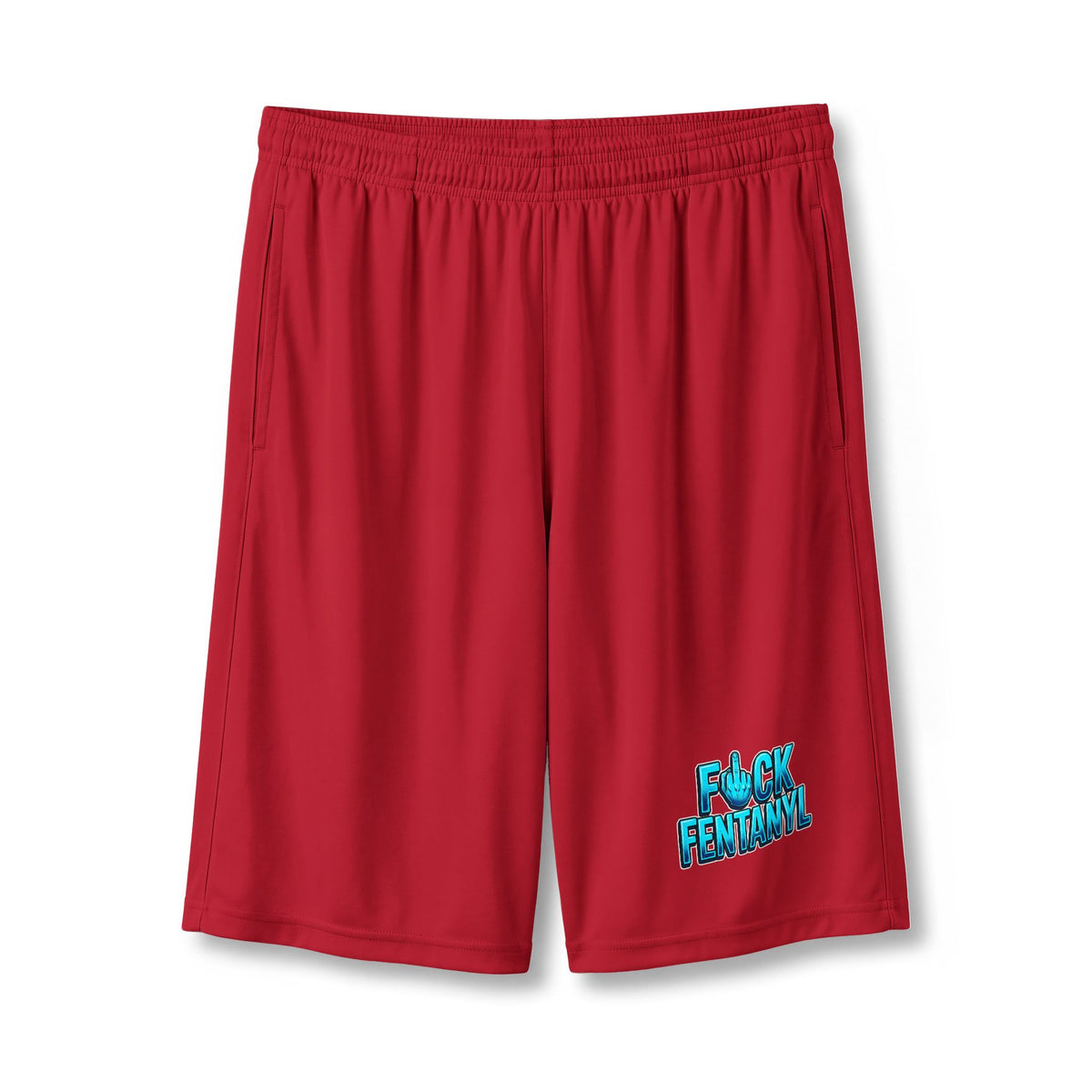 F*ck Fentanyl — Bold Graphic 7" Pocketed Performance Shorts