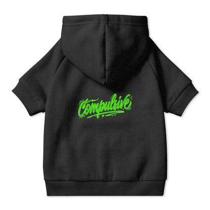 Compulsive Green Graffiti Pet Hoodie