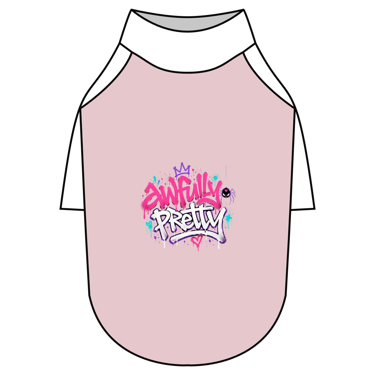 Awfully Pretty Graffiti Pet Raglan T-Shirt