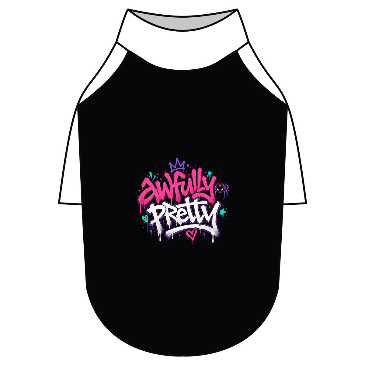 Awfully Pretty Graffiti Pet Raglan T-Shirt