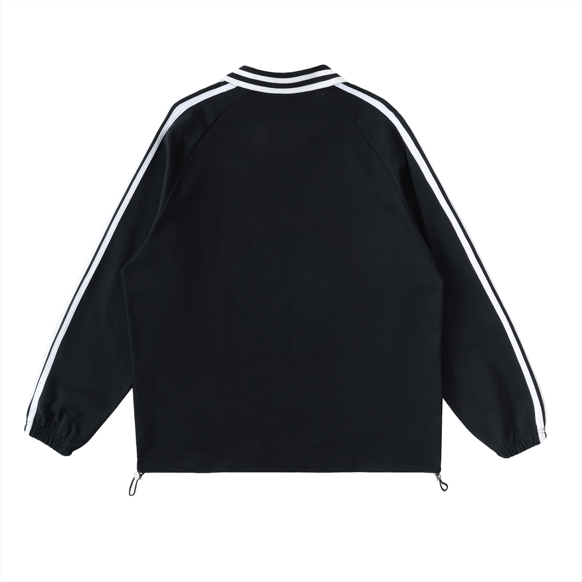 Haunted Green Lettering Contrast Striped Lapel Collar Sweatshirt