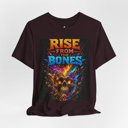 Rise From the Bones T-Shirt – Neon Skull Recovery Graphic Tee