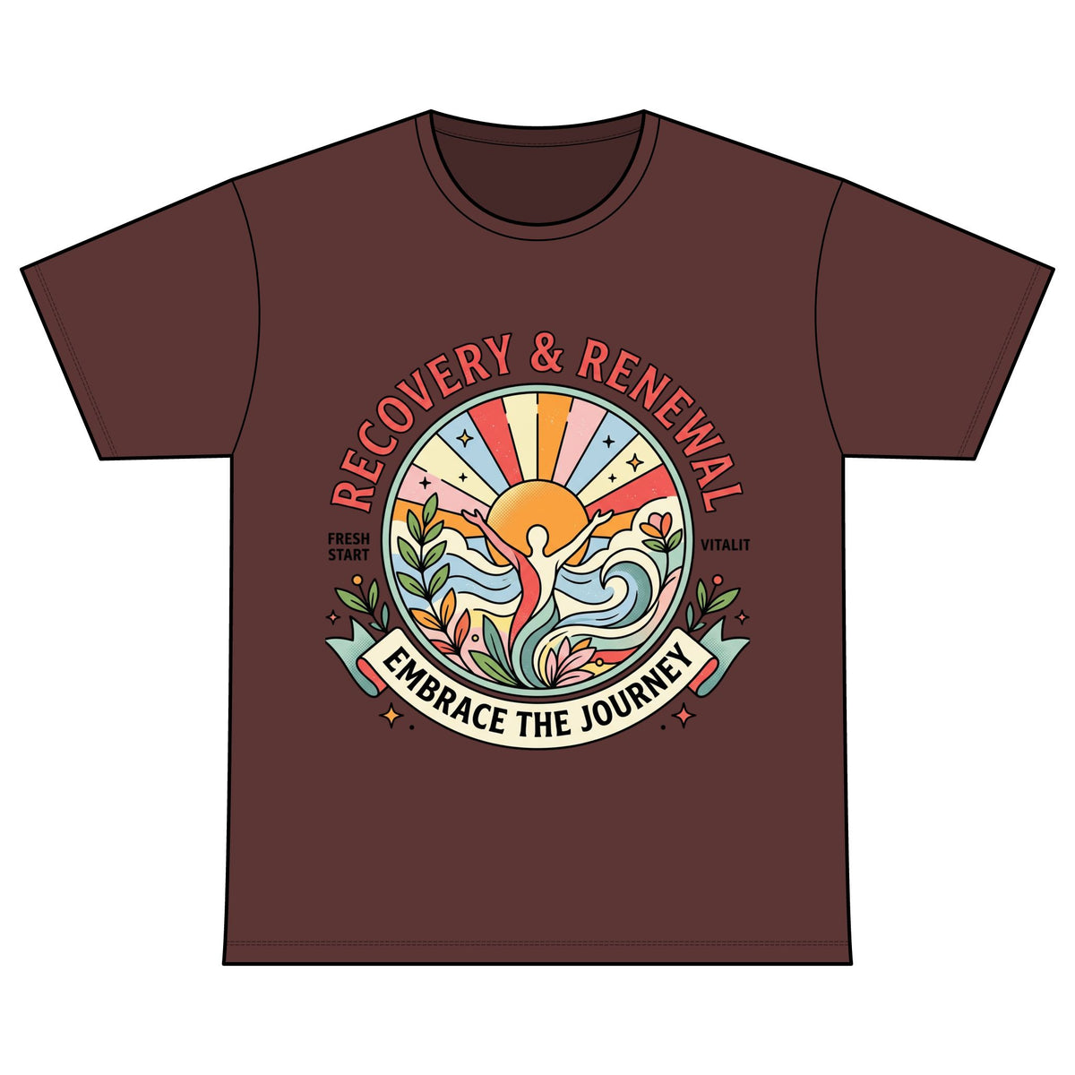 Recovery & Renewal T-Shirt — Embrace the Journey Recovery Warriors Tee