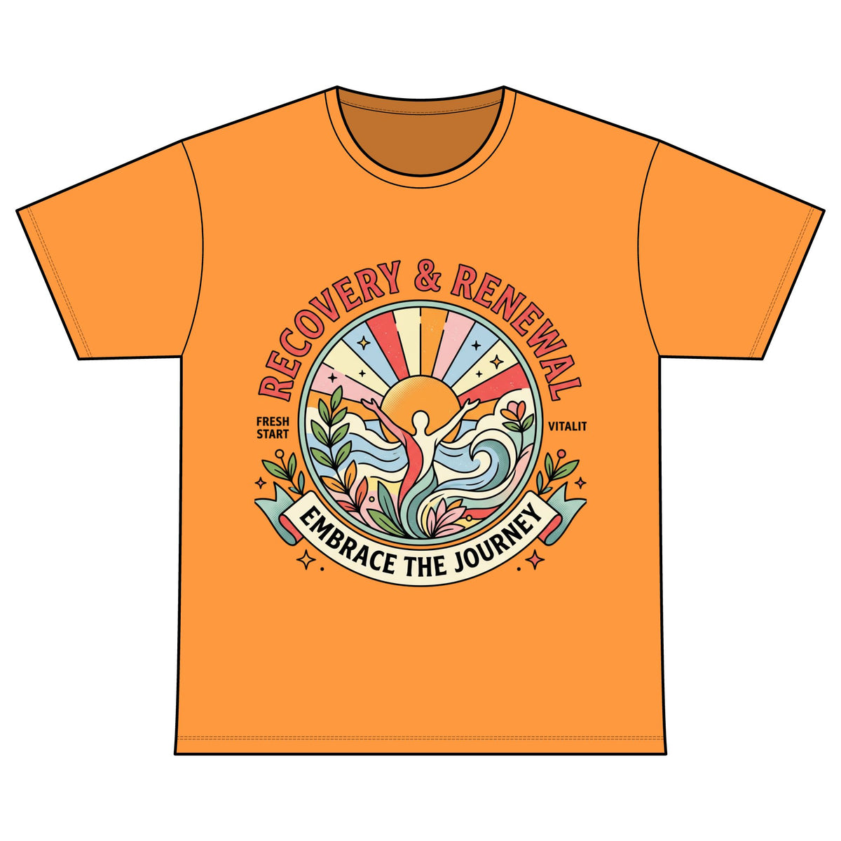 Recovery & Renewal T-Shirt — Embrace the Journey Recovery Warriors Tee