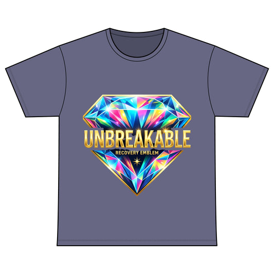 Unbreakable Diamond Recovery T-Shirt — Recovery Warriors Cotton Tee