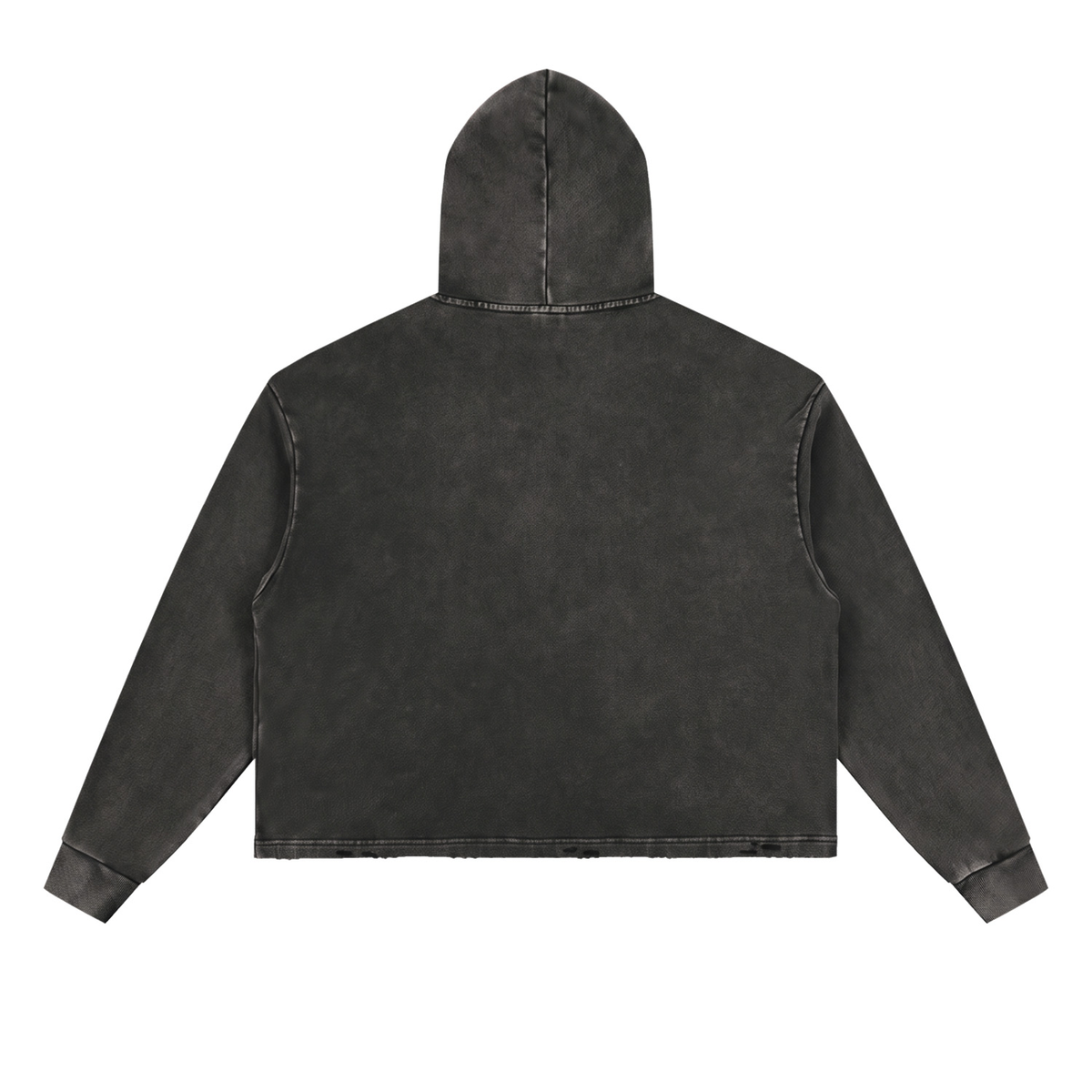 Silly Colorful Lettering Vintage Washed Frayed-Hem Hoodie