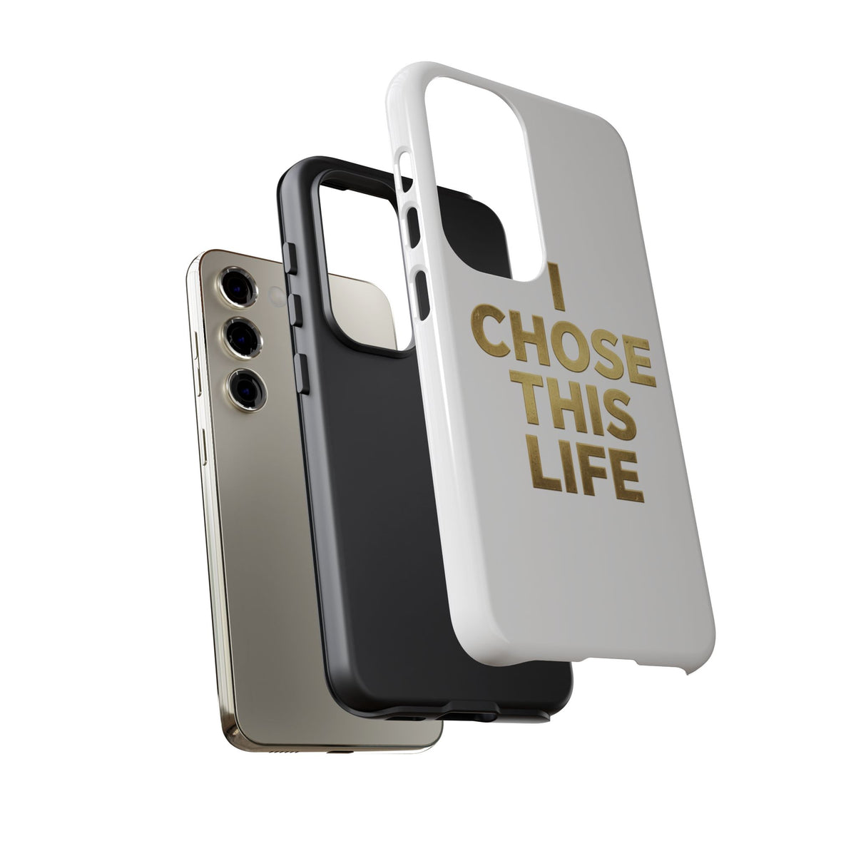 Tough Case — "I Chose This Life" Gold Typography Phone Case