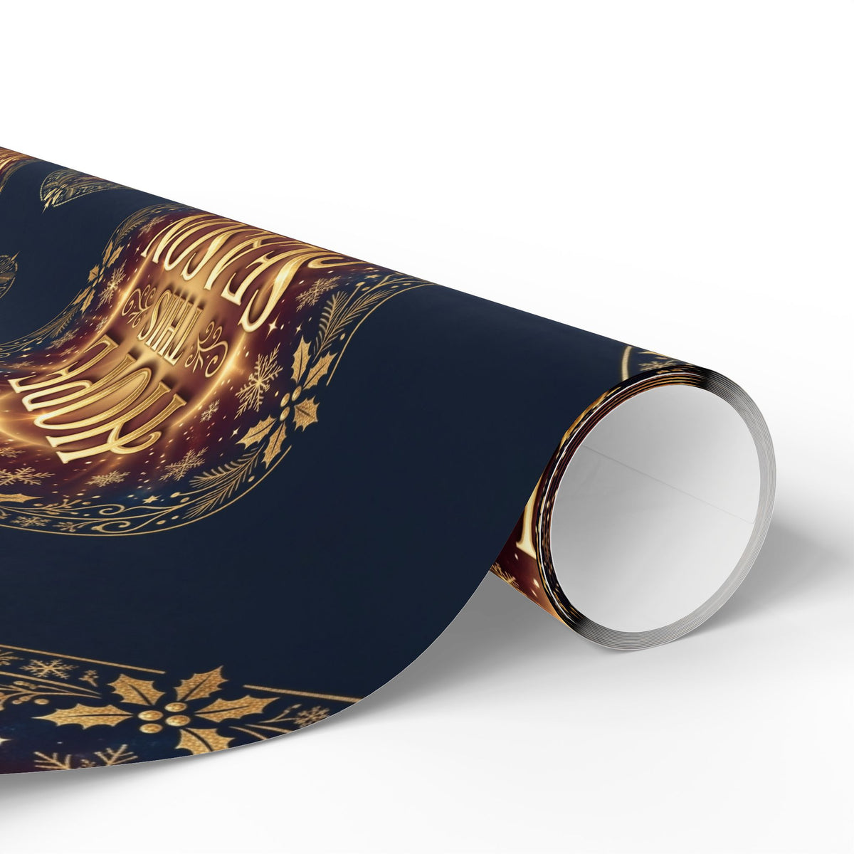 Navy Gold Holiday Wrapping Paper Roll – Recovery Warriors